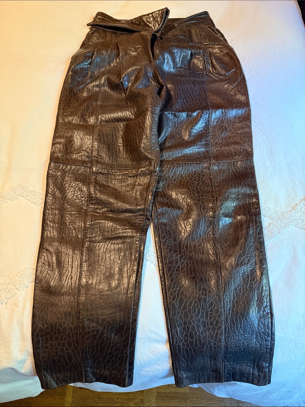 Vintage butter soft brown leather pants size 12